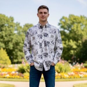 North River Outfitters Long Sleeve Lab Pointer Hunting‎ Button Down Mens XXL EUC